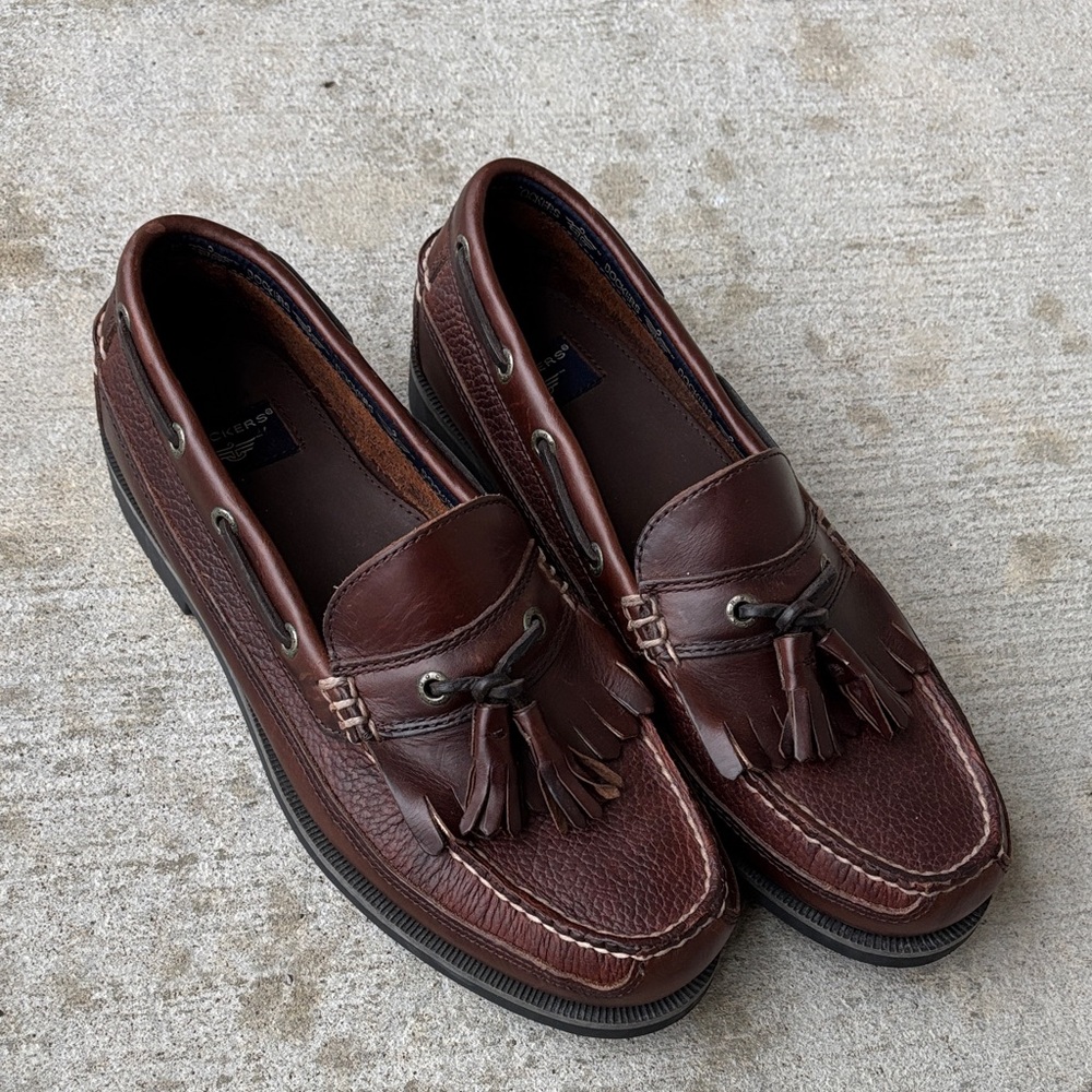 Dockers Dark Brown Leather Tassel Loafers